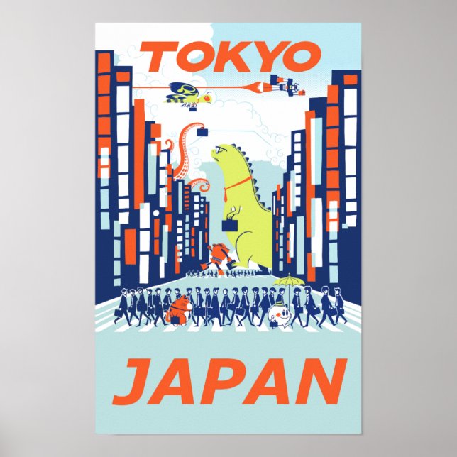 Poster de voyage de Tokyo, Japon (Devant)