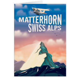 poster de voyage des Alpes suisses Matterhorn