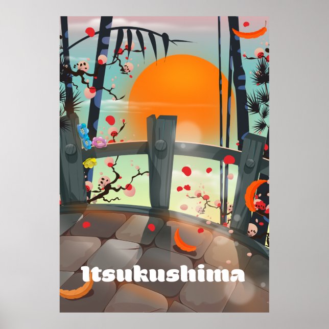 poster de voyage d'Itsukushima Japon (Devant)