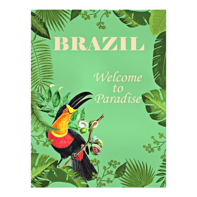 Poster de voyage du Brésil, Toucan, (Devant)