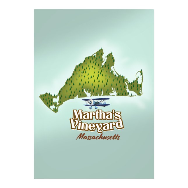 Poster de voyage du Massachusetts de Martha (Devant)