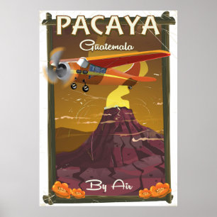 Poster de voyage du Pacaya Volcano Guatemala