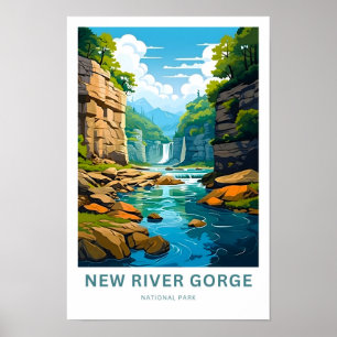Poster de voyage du parc national New River Gorge
