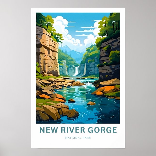 Poster de voyage du parc national New River Gorge (Devant)