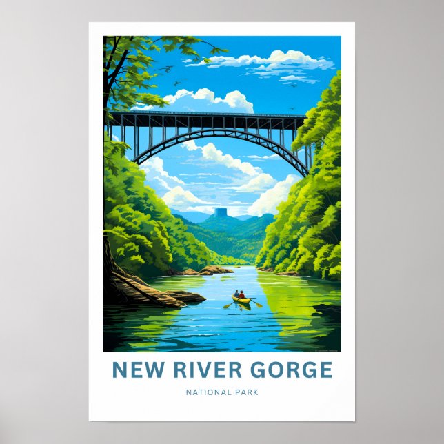 Poster de voyage du parc national New River Gorge (Devant)