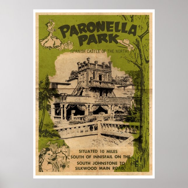Poster de voyage du parc Paronella vintage (Devant)
