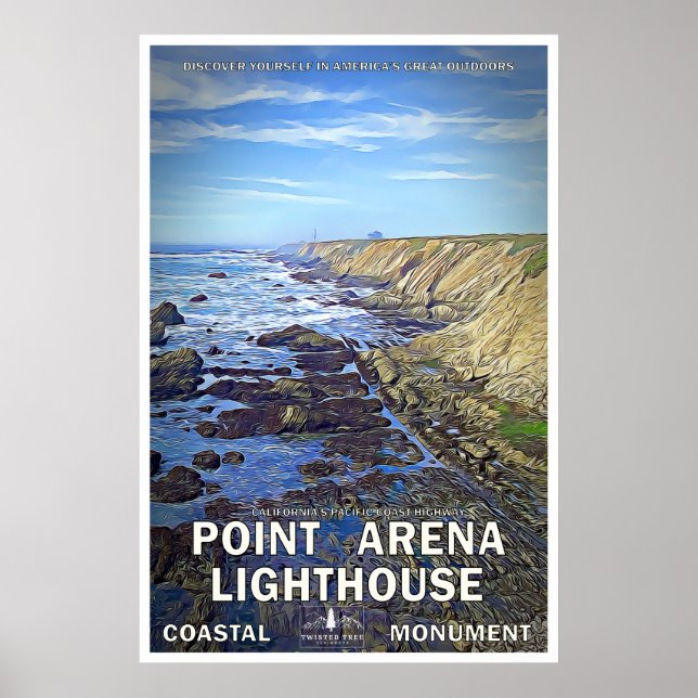 Poster de voyage du phare de Point Arena 02 (Devant)