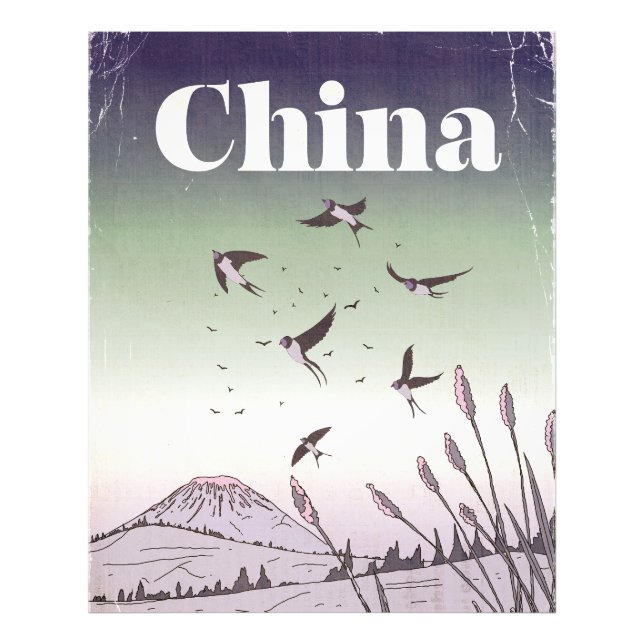 Poster de voyage en Chine vintage (Devant)