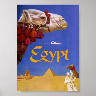 Poster de voyage en Egypte vintage