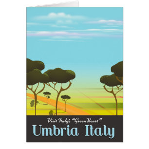 poster de voyage en Ombrie Italie