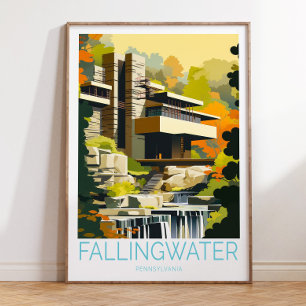 Poster de voyage Fallingwater, Pennsylvanie