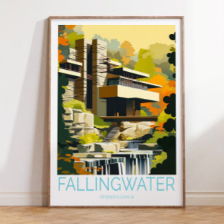 Poster de voyage Fallingwater, Pennsylvanie
