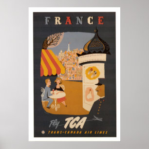 Poster de voyage France Retro