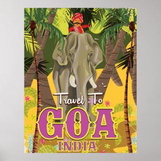Poster de voyage goa India vintage