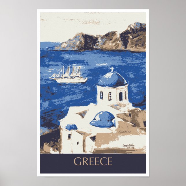 Poster de voyage Grèce (Devant)