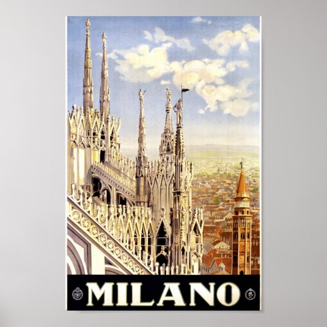 Poster de voyage Italie vintage (Devant)