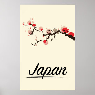 Poster de voyage japonais vintage.