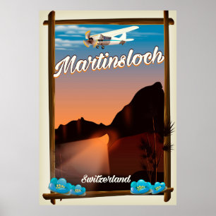 poster de voyage Martinsloch Suisse