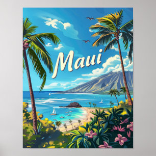 Poster de voyage Maui Hawaii Poster d'art Imprimer