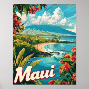 Poster de voyage Maui Hawaii Poster d'art Imprimer