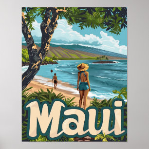 Poster de voyage Maui Hawaii Poster d'art Imprimer