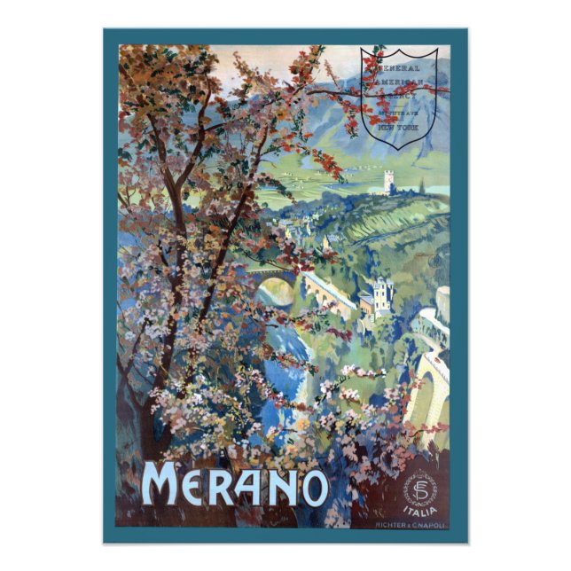 Poster de voyage Merano Italie vintage (Devant)