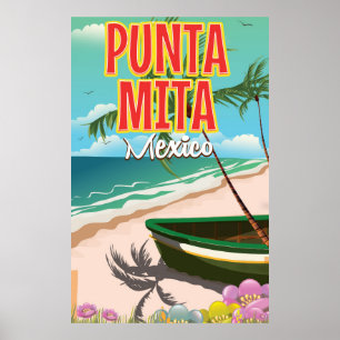 Poster de voyage mexicain Punta Mita
