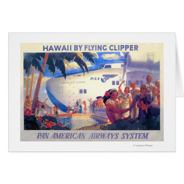 Poster de voyage panaméricain vintage - Hawaii (Devant horizontal)
