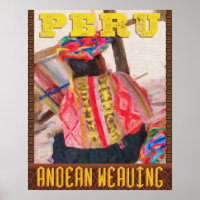 Poster de voyage Pérou - L'art du tissage andin
