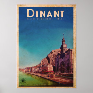 Poster de voyage pour dinant vintage