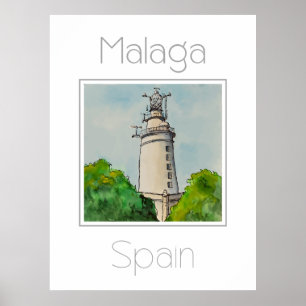 Poster de voyage pour Malaga Espagne