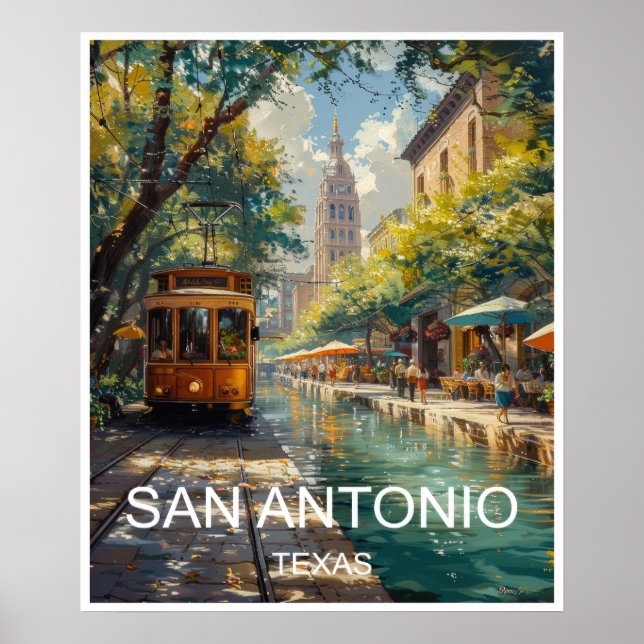Poster de voyage San Antonio Texas (Devant)