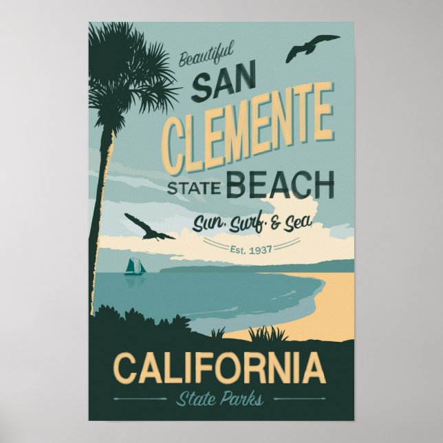 Poster de voyage San Clemente State Beach (Devant)
