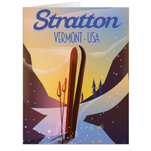 poster de voyage ski Stratton Vermont