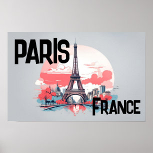 Poster de voyage Tour Eiffel Paris