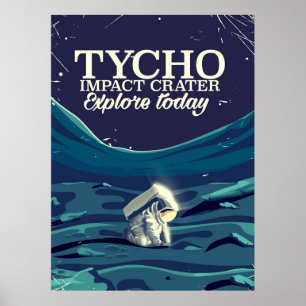 Poster de voyage Tycho Impact cratère