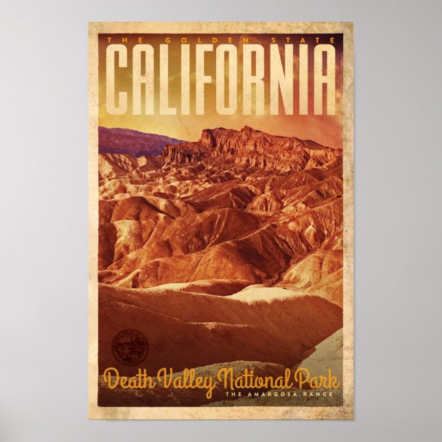 Poster de voyage vintage Amargosa Range (Devant)