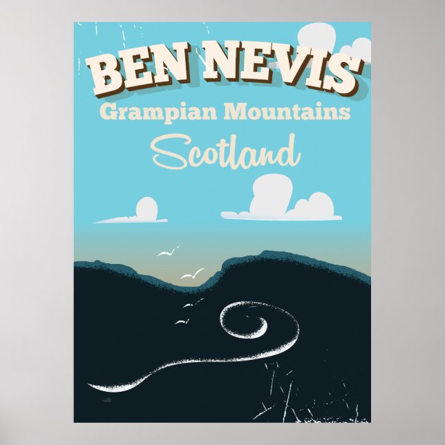 poster de voyage vintage Ben Nevis (Devant)