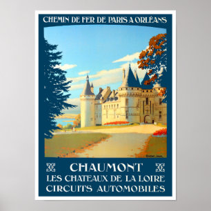 Poster de voyage vintage Chaumont France