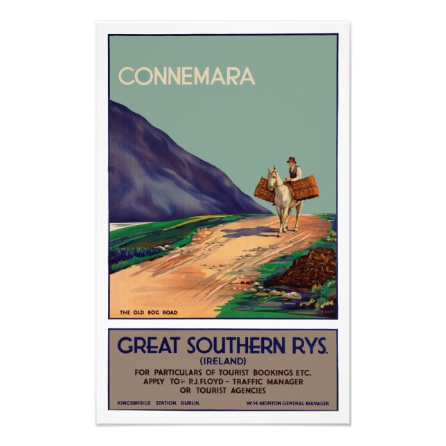 Poster de voyage vintage Connemara Irlande (Devant)