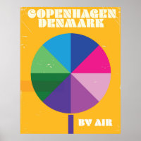 poster de voyage vintage Copenhagen, Danemark