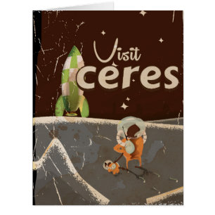 Poster de voyage vintage de Ceres Dwarf Planet