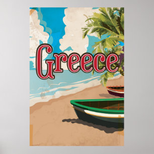 poster de voyage vintage en Grèce