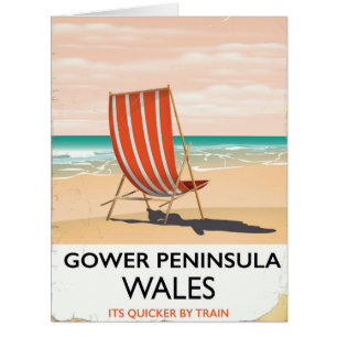 Poster de voyage vintage Gower Peninsula Pays de G