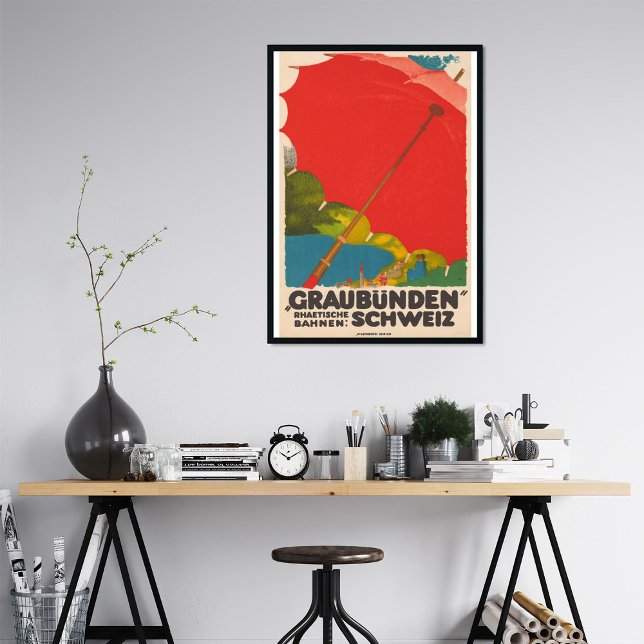 Poster de voyage vintage Graubünden Suisse (Créateur téléchargé)