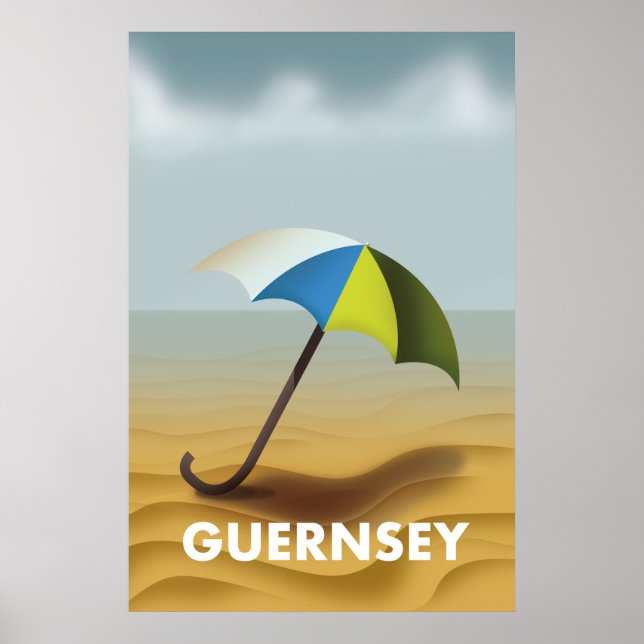 Poster de voyage vintage Guernesey (Devant)