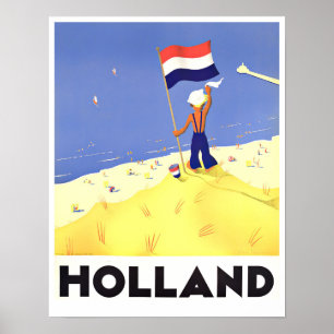 Poster de voyage vintage Holland