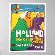 Poster de voyage vintage Holland
