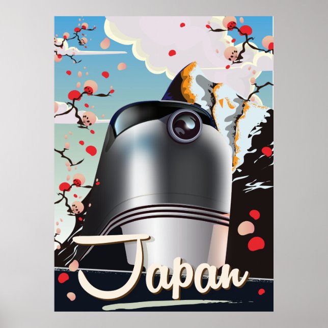 Poster de voyage vintage Japan Train. (Devant)