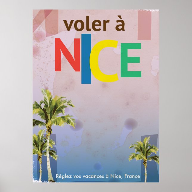 poster de voyage vintage Nice, France (Devant)
